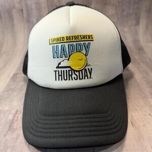 Spiked Refreshers HAPPY THURSDAY Trucker Hat Mesh Back Snapback Cap RARE